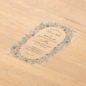 Rustic Botanical Acrylic Wedding Invitation Acryleinladungen (Ablage )