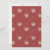 Rustic Botanical Christmas Party Invitation Einladung (Rückseite)