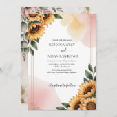 Rustic Botanical Eucalyptus Greenery Wedding  Einladung (Vorne/Hinten)