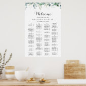 Rustic Botanical Eucalyptus Greenery Wedding Poster (Küche)