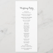 Rustic Botanical Eucalyptus Greenery Wedding Programm (Rückseite)