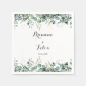 Rustic Botanical Eucalyptus Greenery Wedding Serviette (Vorderseite)