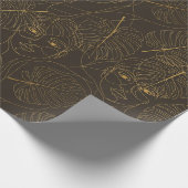 Rustic Botanical Face Line Pattern (1) Geschenkpapier (Ecke)