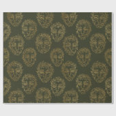 Rustic Botanical Face Line Pattern (2) Geschenkpapier (Flach)