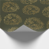 Rustic Botanical Face Line Pattern (2) Geschenkpapier (Ecke)