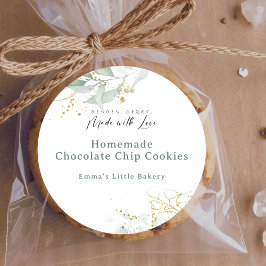 Rustic Botanical Farmers Market Bakery Product Runder Aufkleber