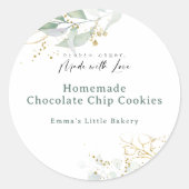 Rustic Botanical Farmers Market Bakery Product Runder Aufkleber (Vorderseite)