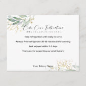 Rustic Botanical Farmers Market Cake Care Dankeskarte (Vorderseite)