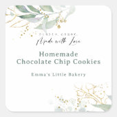 Rustic Botanical Farmers Market Product Quadratischer Aufkleber (Vorderseite)