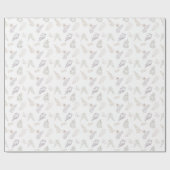 Rustic Botanical Floral Leaves And Flowers Pattern Geschenkpapier (Flach)