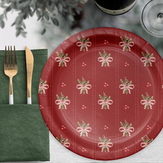 Rustic Botanical Holiday Pappteller