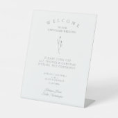 Rustic Botanical Simple Wedding Unplugged Ceremony Sockelschild (Vorderseite)