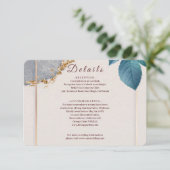 Rustic Botanical Wedding Enclosure Card | Elegant  Begleitkarte (Stehend Vorderseite)