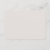 Rustic Botanical Wedding Enclosure Card | Elegant  Begleitkarte (Rückseite)