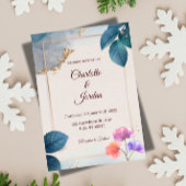Rustic Botanical Wedding Invitation Einladung