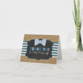 Rustic Bowtie Babydusche danke mit Gedicht (Vorderseite)