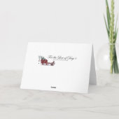 Rustic Boxer Christmas Feiertagskarte (Rückseite)