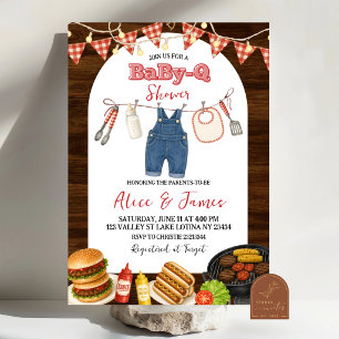 Rustic Boy babyQ Baby Shower Einladung