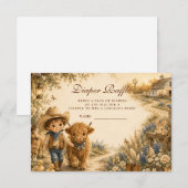 Rustic Boy Western Boho Windel-Raffle Begleitkarte (Vorne/Hinten)