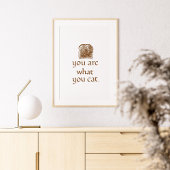 Rustic Bread Art with Handwritten Calligraphy Poster