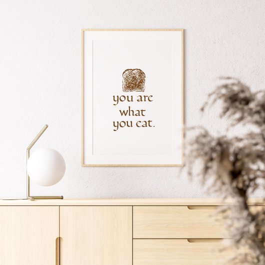 Rustic Bread Art with Handwritten Calligraphy Poster