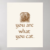 Rustic Bread Art with Handwritten Calligraphy Poster (Vorne)