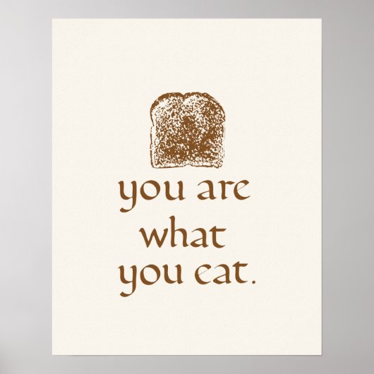 Rustic Bread Art with Handwritten Calligraphy Poster (Vorne)