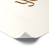 Rustic Bread Art with Handwritten Calligraphy Poster (Ecke)