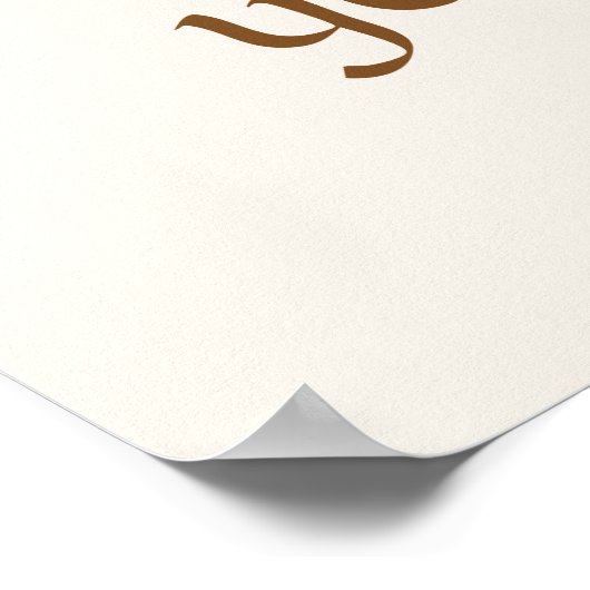 Rustic Bread Art with Handwritten Calligraphy Poster (Ecke)