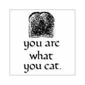 Rustic Bread & Handwritten Text Rubber Stamp Gummistempel (Prägung)