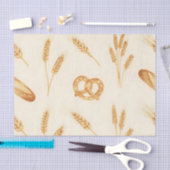 Rustic Bread & Wheat Seamless Pattern Seidenpapier (Handwerk)