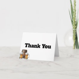 Rustic Brewery Baby & Bridal Shower Thank You Card Dankeskarte