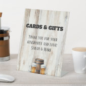 Rustic Brewery Shower Cards and Gifts Table Sign Sockelschild (In SItu)
