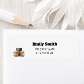 Rustic Brewery Shower Return Address Labels (Insitu)