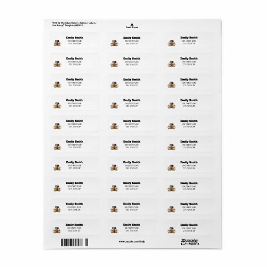 Rustic Brewery Shower Return Address Labels (Vorne)