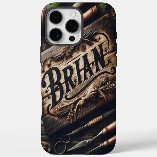 Rustic Brian Sign Case-Mate iPhone Hülle (Rückseite)