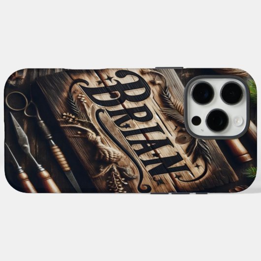 Rustic Brian Sign Case-Mate iPhone Hülle (Rückseite (Horizontal))