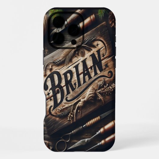 Rustic Brian Sign iPhone Hülle (Rückseite)