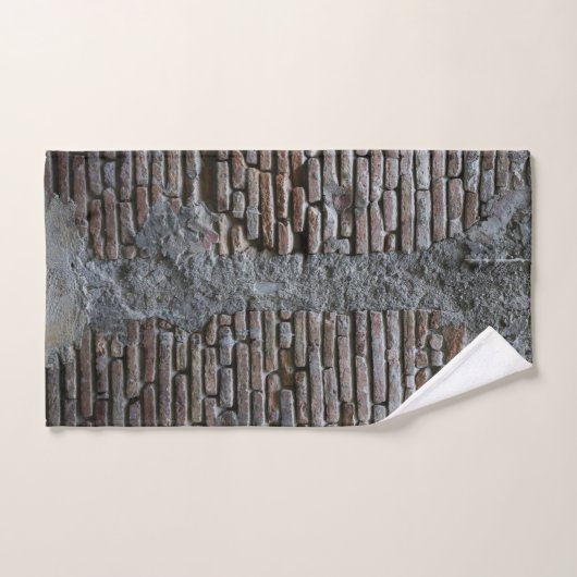 Rustic Brick Stone Wall Napoli 1 Badhandtuch Set (Handtuch)