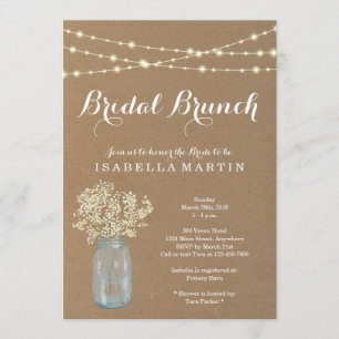 Rustic Bridal Brunch Einladung