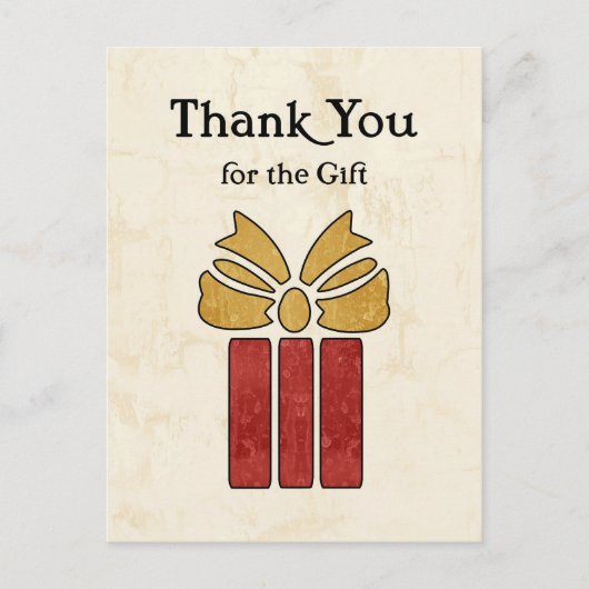 Rustic Brown and Yellow Danke für das Geschenk Postkarte (Vorderseite)