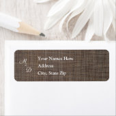 Rustic Brown Background Wedding Address Label (Insitu)