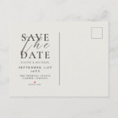 Rustic Brown Botanical Pattern Photo Wedding Ankündigungspostkarte (Rückseite)