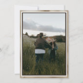 Rustic Brown Botanical Pattern Photo Wedding Save The Date (Rückseite)