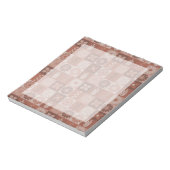 Rustic Brown Burlap-Blume-Blätter Notepad Notizblock (Rotiert)