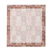 Rustic Brown Burlap-Blume-Blätter Notepad Notizblock (Vorderseite)
