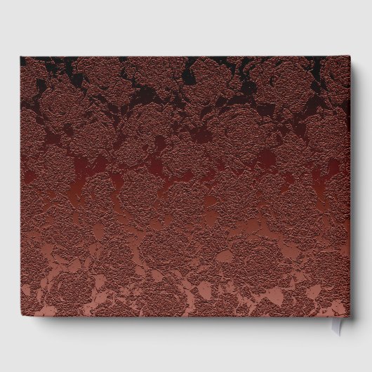 Rustic Brown Champagne Elegante Fall Monogram Gästebuch (Rückseite)