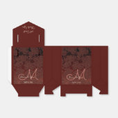 Rustic Brown Champagne Elegante Wedding Monogram Geschenkschachtel (Ungefaltet)