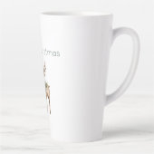 Rustic Brown Cream Green Deer Christmas Milchtasse (Rechts)
