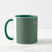 Rustic Brown Cream Green Deer Tasse (Links)